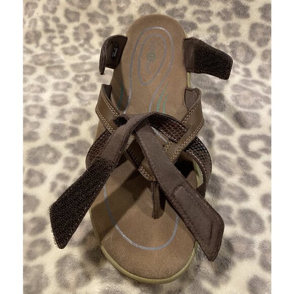 OrthoFeet Clio Women's Arch Support Comfort Sandal - Brown - Size 9 - Picture 10 of 13